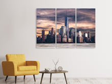 Laden Sie das Bild in den Galerie-Viewer, Leinwandbild 3-teilig Seattle bei Sonnenuntergang