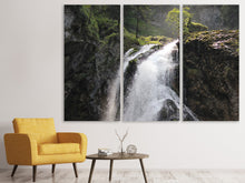 Laden Sie das Bild in den Galerie-Viewer, Leinwandbild 3-teilig Der Gollinger Wasserfall