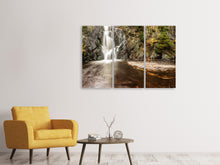 Laden Sie das Bild in den Galerie-Viewer, Leinwandbild 3-teilig Schöner Ausblick auf den Wasserfall