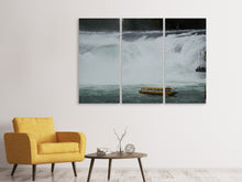 Laden Sie das Bild in den Galerie-Viewer, Leinwandbild 3-teilig Aussichtsplattform am Wasserfall