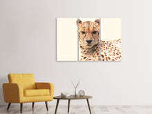 Laden Sie das Bild in den Galerie-Viewer, Leinwandbild 3-teilig Gepard in der Sonne