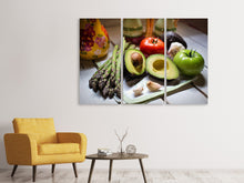 Laden Sie das Bild in den Galerie-Viewer, Leinwandbild 3-teilig Frisches Gemüse XL