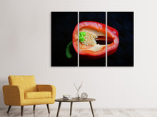 Laden Sie das Bild in den Galerie-Viewer, Leinwandbild 3-teilig Rote Paprika