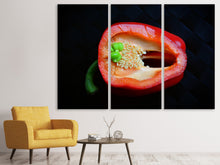 Laden Sie das Bild in den Galerie-Viewer, Leinwandbild 3-teilig Rote Paprika