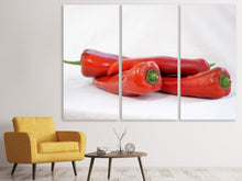 Laden Sie das Bild in den Galerie-Viewer, Leinwandbild 3-teilig Chilis