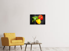 Laden Sie das Bild in den Galerie-Viewer, Leinwandbild 3-teilig Bunte Paprikas