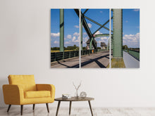 Laden Sie das Bild in den Galerie-Viewer, Leinwandbild 3-teilig Brücke in Stahlkonstruktion