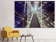 Laden Sie das Bild in den Galerie-Viewer, Leinwandbild 3-teilig Moderne Rolltreppen
