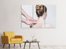 Laden Sie das Bild in den Galerie-Viewer, Leinwandbild 3-teilig Nacken Massage