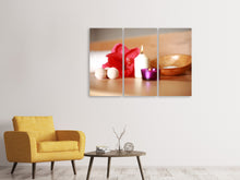 Laden Sie das Bild in den Galerie-Viewer, Leinwandbild 3-teilig Wellness Zeit