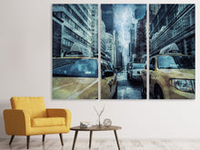 Laden Sie das Bild in den Galerie-Viewer, Leinwandbild 3-teilig Gewitter in New York