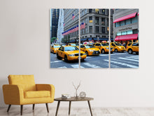 Laden Sie das Bild in den Galerie-Viewer, Leinwandbild 3-teilig Manhattan - Taxi bitte