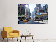 Laden Sie das Bild in den Galerie-Viewer, Leinwandbild 3-teilig Shopping in New York