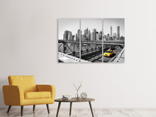 Laden Sie das Bild in den Galerie-Viewer, Leinwandbild 3-teilig Taxi in New York