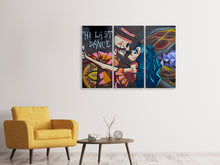 Laden Sie das Bild in den Galerie-Viewer, Leinwandbild 3-teilig Streetart Last Dance