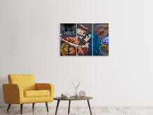 Laden Sie das Bild in den Galerie-Viewer, Leinwandbild 3-teilig Streetart Last Dance