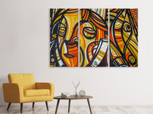 Laden Sie das Bild in den Galerie-Viewer, Leinwandbild 3-teilig Graffiti Fantasie