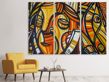 Laden Sie das Bild in den Galerie-Viewer, Leinwandbild 3-teilig Graffiti Fantasie