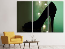 Laden Sie das Bild in den Galerie-Viewer, Leinwandbild 3-teilig Schwarzer High Heel