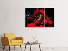 Laden Sie das Bild in den Galerie-Viewer, Leinwandbild 3-teilig Rote High Heels