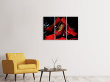 Laden Sie das Bild in den Galerie-Viewer, Leinwandbild 3-teilig Rote High Heels