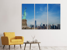 Laden Sie das Bild in den Galerie-Viewer, Leinwandbild 3-teilig Freiheitsstatue NYC