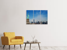 Laden Sie das Bild in den Galerie-Viewer, Leinwandbild 3-teilig Freiheitsstatue NYC