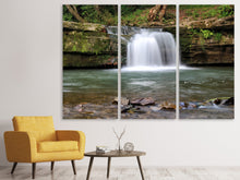 Laden Sie das Bild in den Galerie-Viewer, Leinwandbild 3-teilig Beste Aussicht auf den Wasserfall