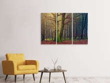 Laden Sie das Bild in den Galerie-Viewer, Leinwandbild 3-teilig Alleine im Wald