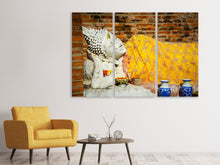 Laden Sie das Bild in den Galerie-Viewer, Leinwandbild 3-teilig Ein Buddha in Thailand