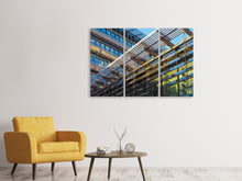 Laden Sie das Bild in den Galerie-Viewer, Leinwandbild 3-teilig Architektur Close up