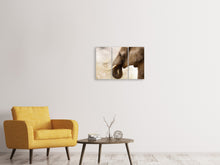 Laden Sie das Bild in den Galerie-Viewer, Leinwandbild 3-teilig Portrait eines Elefant