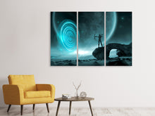 Laden Sie das Bild in den Galerie-Viewer, Leinwandbild 3-teilig Fantasy im Universum