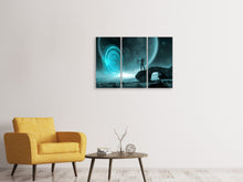 Laden Sie das Bild in den Galerie-Viewer, Leinwandbild 3-teilig Fantasy im Universum