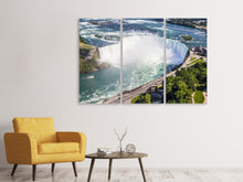 Laden Sie das Bild in den Galerie-Viewer, Leinwandbild 3-teilig Atemberaubender Wasserfall