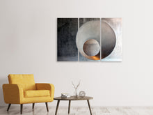 Laden Sie das Bild in den Galerie-Viewer, Leinwandbild 3-teilig Beton Kunst