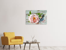 Laden Sie das Bild in den Galerie-Viewer, Leinwandbild 3-teilig Wildrose in rosa