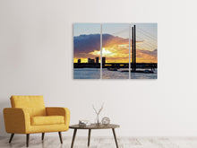 Laden Sie das Bild in den Galerie-Viewer, Leinwandbild 3-teilig Die Rheinbrücke