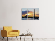 Laden Sie das Bild in den Galerie-Viewer, Leinwandbild 3-teilig Die Rheinbrücke