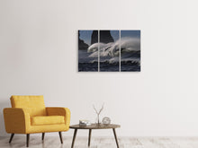 Laden Sie das Bild in den Galerie-Viewer, Leinwandbild 3-teilig Faszinierende Wellen