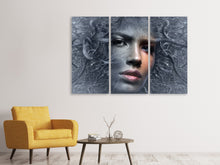 Laden Sie das Bild in den Galerie-Viewer, Leinwandbild 3-teilig Phantasie Gesicht