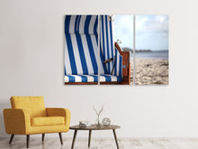 Laden Sie das Bild in den Galerie-Viewer, Leinwandbild 3-teilig Der eigene Strandkorb