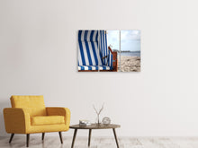 Laden Sie das Bild in den Galerie-Viewer, Leinwandbild 3-teilig Der eigene Strandkorb