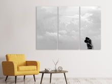 Laden Sie das Bild in den Galerie-Viewer, Leinwandbild 3-teilig In den Wolken
