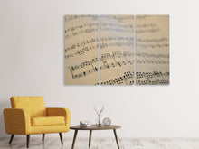 Laden Sie das Bild in den Galerie-Viewer, Leinwandbild 3-teilig Die Musiknoten