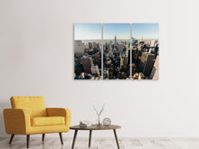 Laden Sie das Bild in den Galerie-Viewer, Leinwandbild 3-teilig Über den Dächern von NYC
