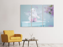 Laden Sie das Bild in den Galerie-Viewer, Leinwandbild 3-teilig Süsses Einhorn