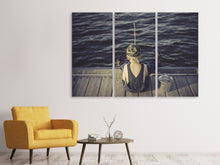 Laden Sie das Bild in den Galerie-Viewer, Leinwandbild 3-teilig Ein kleiner Fischer