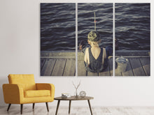 Laden Sie das Bild in den Galerie-Viewer, Leinwandbild 3-teilig Ein kleiner Fischer