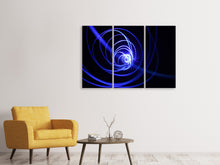 Laden Sie das Bild in den Galerie-Viewer, Leinwandbild 3-teilig Licht Kunst